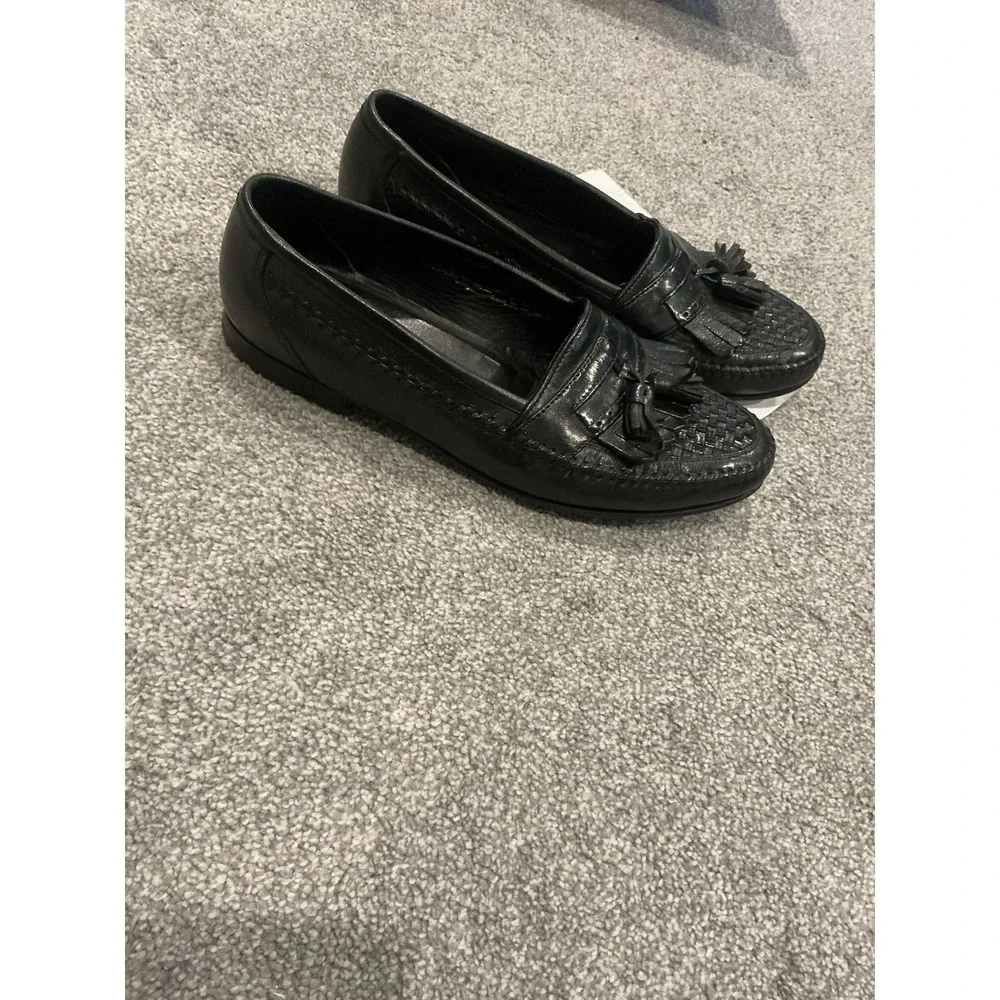 Florsheim Black mens Leather Loafers Black‎ Tassel kiltie size 8 1/2